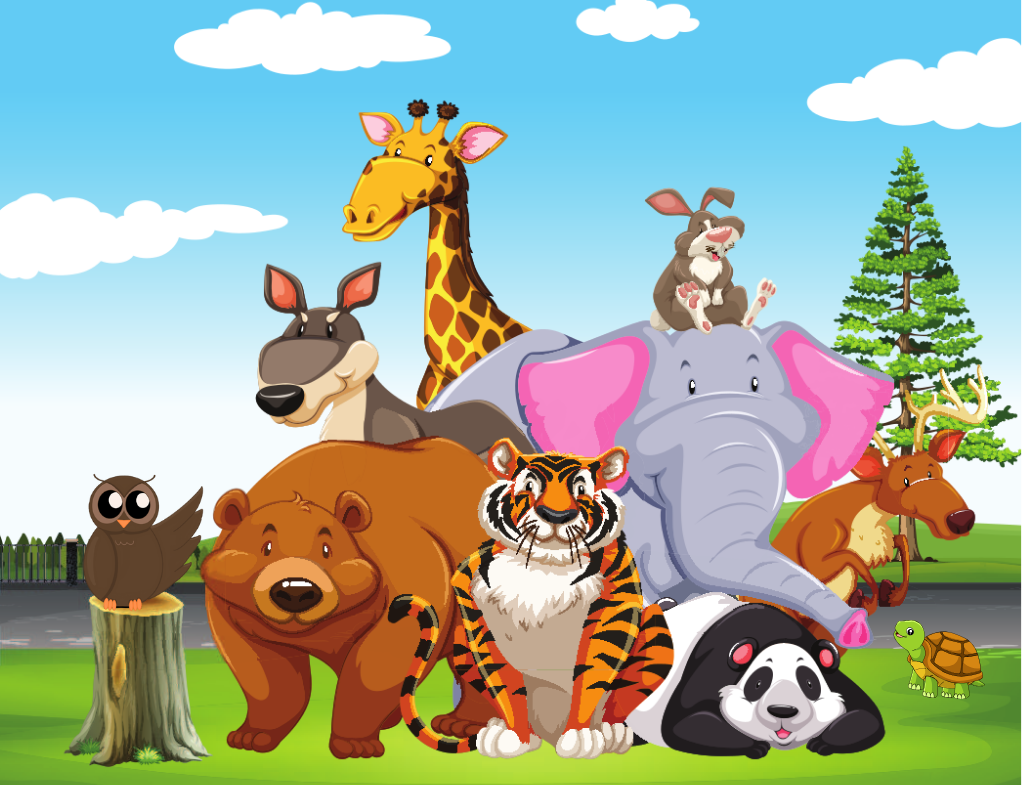 a group of animals in a field